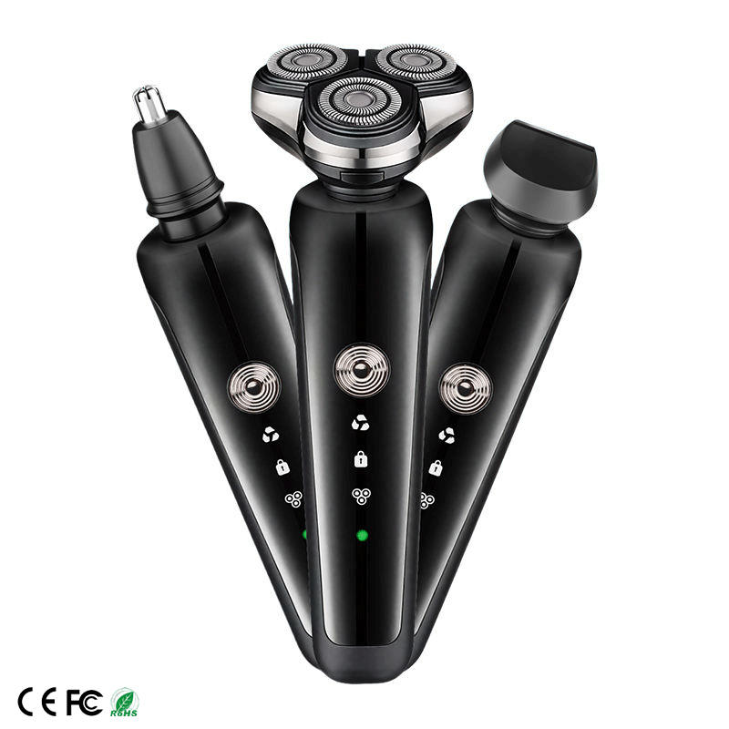 3-in-1 Men’s Mini Rotary Electric Shaver USB Rechargeable Beard Trimmer Foil Razor for Body Face Use Replacement Type