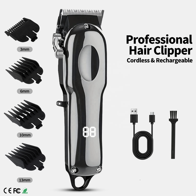 Personalized Rechargeable Electric Barber Clippers for Men Men’s Hair Trimmers Washable Electric Hair Clippers