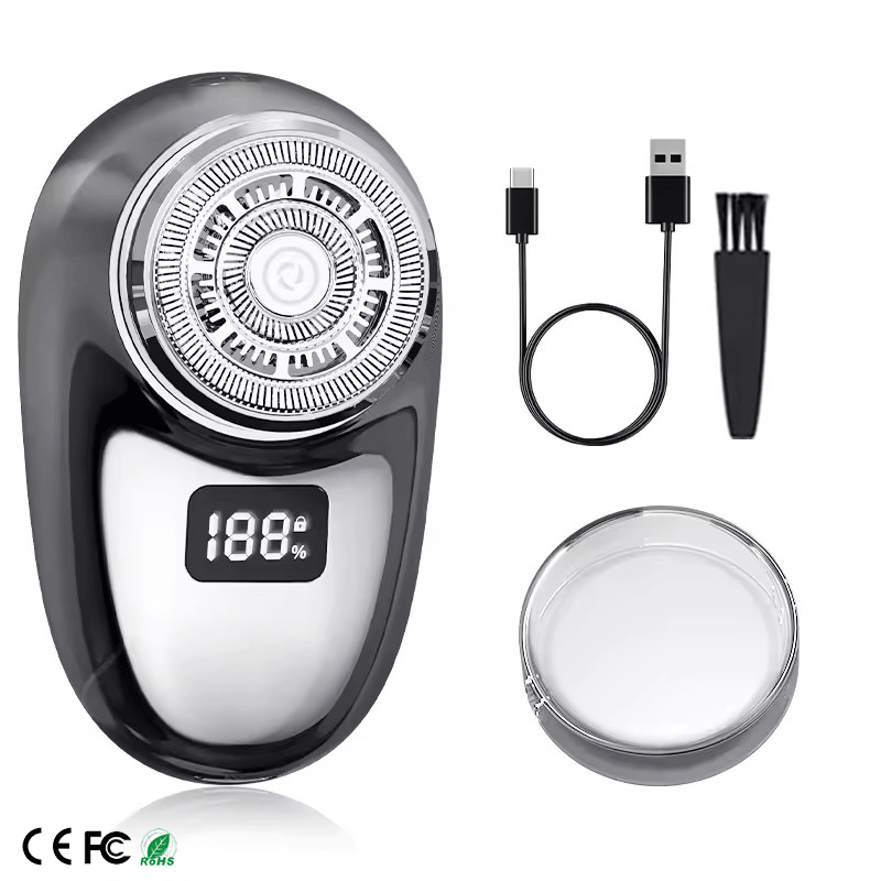 Wholesale Men’s Mini Electric Shaver Full Body Waterproof USB Rechargeable Portable Shaver Wet or Dry Shaver Beards Face Car
