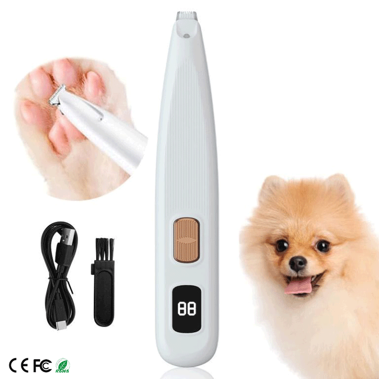 Rechargeable Cordless Pet Grooming Machine Electric LED Light Low Noise Cat Dog Paws Hair Trimmer