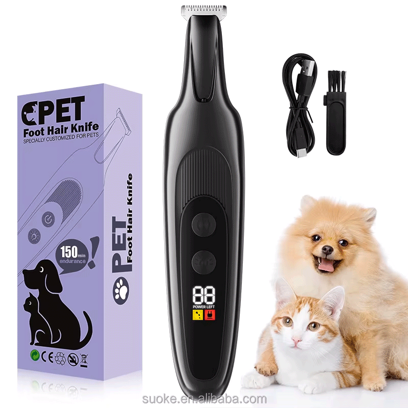 New Digital Display Electric Clipper Pet Paw Hair Trimmer